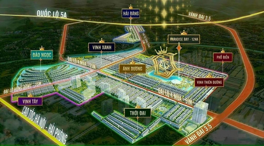 Mặt bằng các phân khu Vinhomes Ocean Park 3